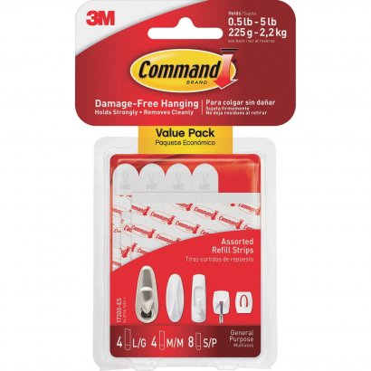 Command Assorted Refill Strips 17200ES