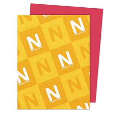 Neenah Astrobrights Colored Card Stock, 65 lb., 8-1/2 x 11, Re-Entry Red, 250 Sheets WAU22751