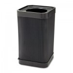 Safco At-Your Disposal Top-Open Waste Receptacle, Square, Polyethylene, 38gal, Black SAF9790BL