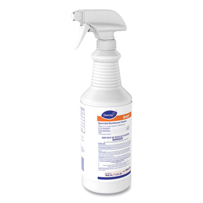 Diversey Avert Sporicidal Disinfectant Cleaner, 32 oz Spray Bottle, 12/Carton DVO100842725