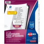 Avery Avery Ready Index A-Z 26 Tab Dividers, Customizable TOC, 1 Set 11828