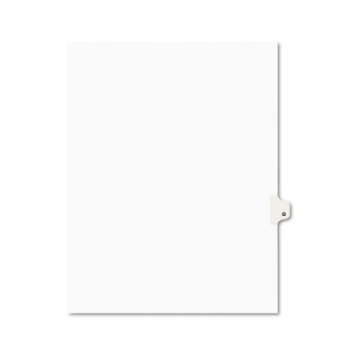 Avery Avery-Style Legal Exhibit Side Tab Dividers, 1-Tab, Title Q, Ltr, White, 25/PK AVE01417