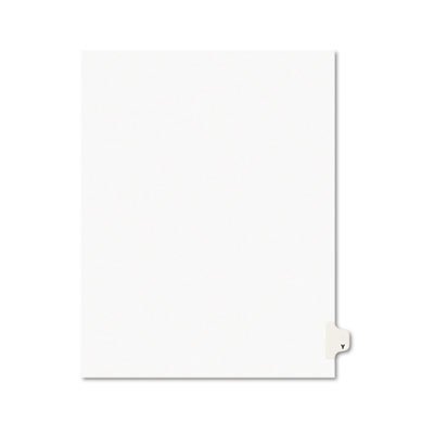 Avery Avery-Style Legal Exhibit Side Tab Dividers, 1-Tab, Title Y, Ltr, White, 25/PK AVE01425