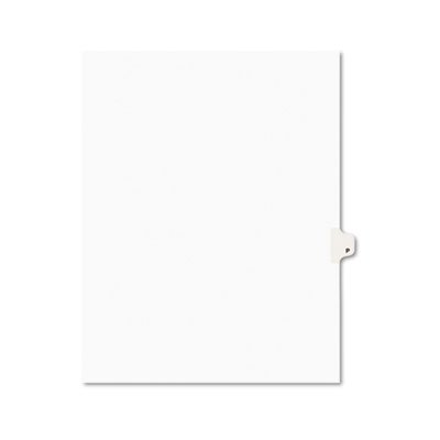 Avery Avery-Style Legal Exhibit Side Tab Dividers, 1-Tab, Title P, Ltr, White, 25/PK AVE01416