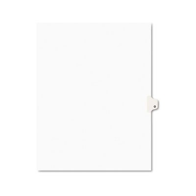 Avery Avery-Style Legal Exhibit Side Tab Dividers, 1-Tab, Title O, Ltr, White, 25/PK AVE01415