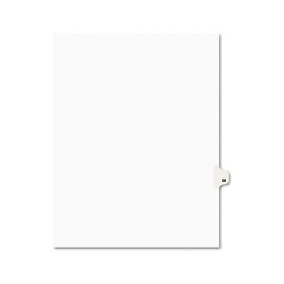 Avery Avery-Style Legal Exhibit Side Tab Divider, Title: 68, Letter, White, 25/Pack AVE01068