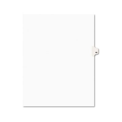 Avery Avery-Style Legal Exhibit Side Tab Divider, Title: 60, Letter, White, 25/Pack AVE01060