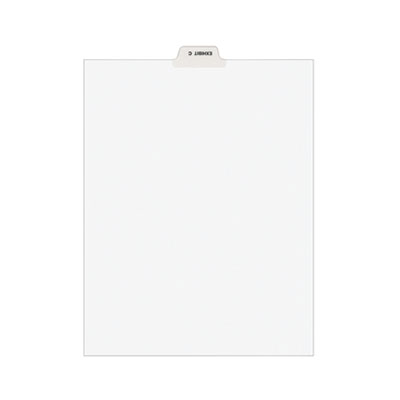 Avery Avery-Style Preprinted Legal Bottom Tab Divider, Exhibit C, Letter, White, 25/PK AVE11942