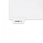 Avery Avery-Style Preprinted Legal Bottom Tab Divider, Exhibit A, Letter, White, 25/PK AVE11940