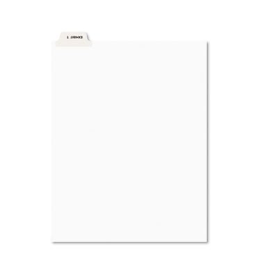 Avery Avery-Style Preprinted Legal Bottom Tab Dividers, Exhibit T, Letter, 25/Pack AVE12393