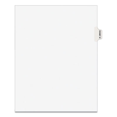 Avery Avery-Style Preprinted Legal Side Tab Divider, Exhibit W, Letter, White, 25/Pack, (1393) AVE01393