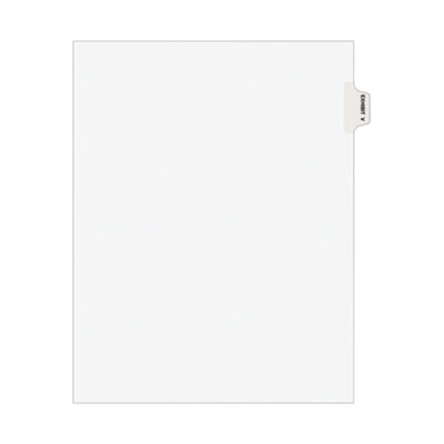 Avery Avery-Style Preprinted Legal Side Tab Divider, Exhibit V, Letter, White, 25/Pack, (1392) AVE01392