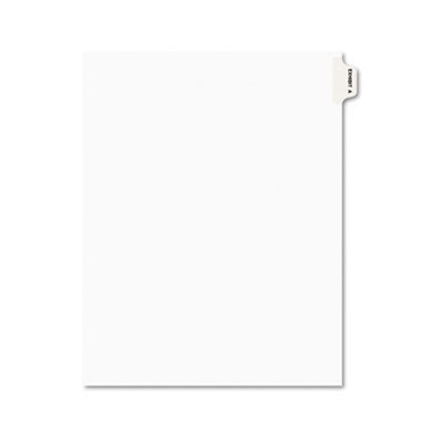 Avery Avery-Style Preprinted Legal Side Tab Divider, Exhibit A, Letter, White, 25/Pack AVE01371