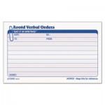 TOPS Avoid Verbal Orders Manifold Book, 6 1/4 x 4 1/4, 2-Part Carbonless, 50 Sets/BK TOP46373