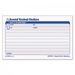 TOPS Avoid Verbal Orders Manifold Book, 6 1/4 x 4 1/4, 2-Part Carbonless, 50 Sets/BK TOP46373