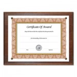 NuDell Award-A-Plaque Document Holder, Acrylic/Plastic, 10-1/2 x 13, Walnut NUD18811M