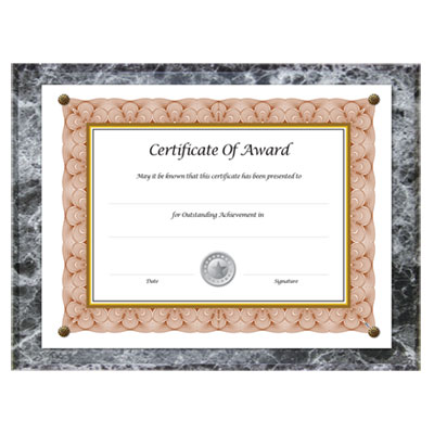 NuDell Award-A-Plaque Document Holder, Acrylic/Plastic, 10-1/2 x 13, Black NUD18815M