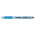 Pilot B2P Bottle-2-Pen Retractable Ballpoint Pen, 1mm, Black Ink, Translucent Blue Barrel, Dozen PIL32800