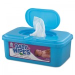 RPP RPBWU-80 Baby Wipes Tub, White, 80/Tub, 12/Carton RPPRPBWU80