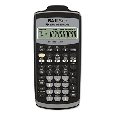 Texas Instruments BAIIPlus Financial Calculator, 10-Digit LCD TEXBAIIPLUS