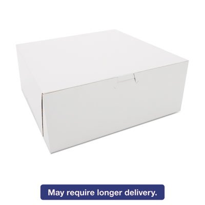 SCH 0973 Bakery Boxes, White, Kraft, 10W x 10D x 4H SCH0973