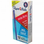 Paper Mate Ballpoint Stick Pen, Blue Ink, Medium, Dozen PAP3311131