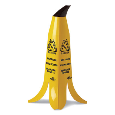 Impact Banana Wet Floor Cones, 11 x 11.15 x 23.25, Yellow/Brown/Black IMPB1001