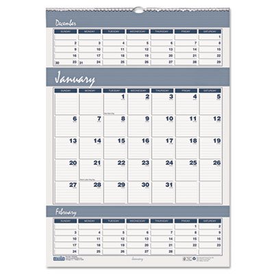 House of Doolittle Bar Harbor Wirebound Three-Months-per-Page Wall Calendar, 15 1/2 x 22, 2015-2017 HOD343