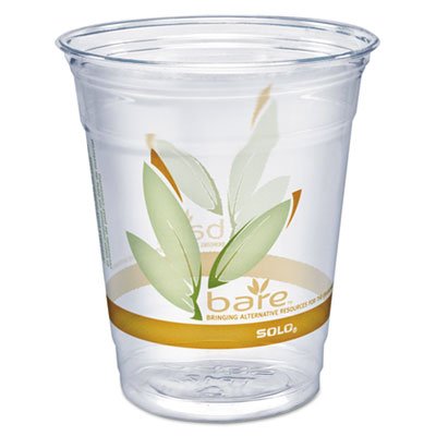 DCC RTP12BARE CT Bare Eco-Forward RPET Cold Cups, 12-14 oz, Clear, 50/Pack DCCRTP12BAREPK