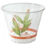 RTP9R-J9036 Bare RPET Cold Cups, Leaf Design, 9 oz, 1000/Carton DCCRTP9RBARE