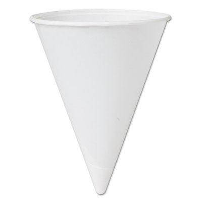 SCC 42BR Bare Treated Paper Cone Water Cups, 4 1/4 oz., White, 200/Bag SCC42BR