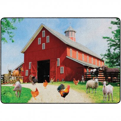 Flagship Carpets Barn Animals Classroom Rug FA100432FS