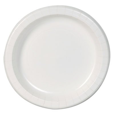 Dixie DBP09W Basic Paper Dinnerware, Plates, White, 8.5" Diameter, 125/Pack, 4/Carton DXEDBP09WCT