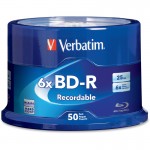 Verbatim BD-R 25GB 6X, Branded 50Pk Spindle 98397