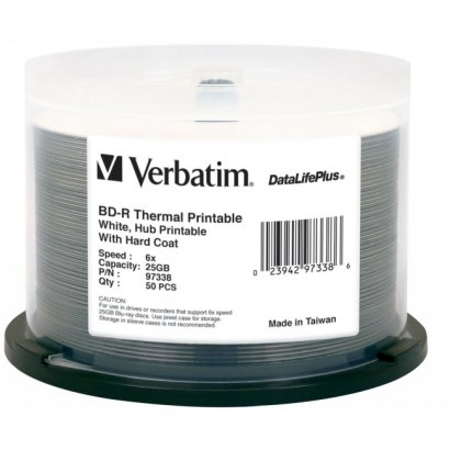 Verbatim BD-R 6x White Thermal Hub Printable Disc 97338