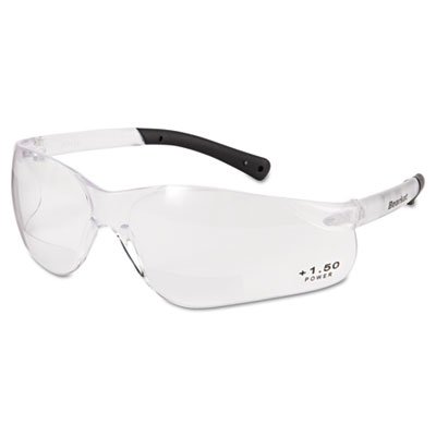 135-BKH15 BearKat Magnifier Safety Glasses, Clear Frame, Clear Lens CRWBKH15