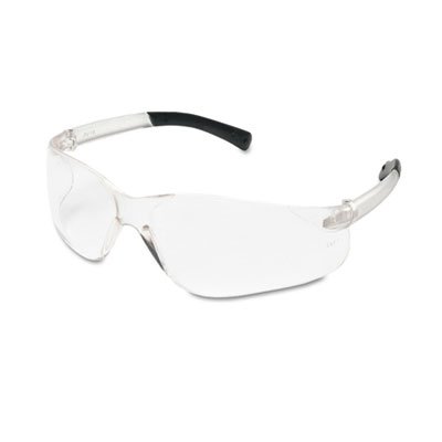CWS BK110 BearKat Safety Glasses, Wraparound, Black Frame/Clear Lens CRWBK110BX