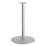 HON HONHBTTD42 Between Round Disc Base for 42" Table Tops, Textured Silver HONHBTTD42