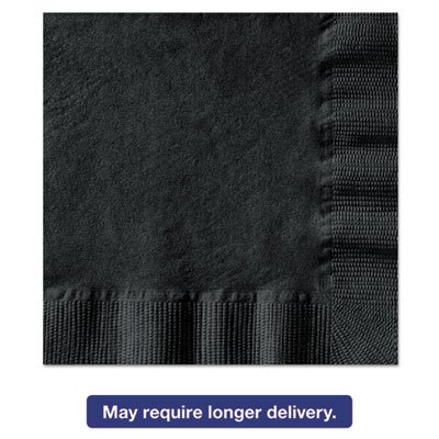 HFM 020212 Beverage Napkins, 1-Ply, 10 x 10, Black, 1000/Carton HFM020212