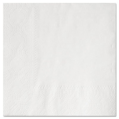 HFM 180300 Beverage Napkins, 2-Ply 9 1/2 x 9 1/2, White, Embossed, 1000/Carton HFM180300