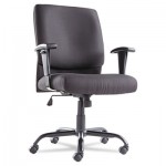 1118 Big and Tall Swivel/Tilt Mid-Back Chair, Height Adjustable T-Bar Arms, Black OIFBT4510