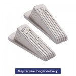 Big Foot Doorstop, No Slip Rubber Wedge, 5w x 7 1/2d x 1 1/2h, Beige, 2/Pack MAS00975