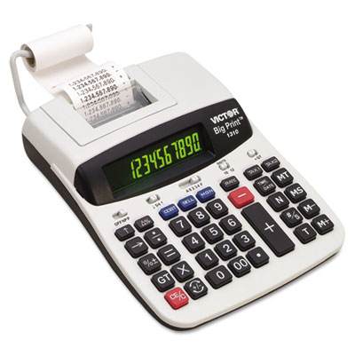 Victor Big Print Commercial Thermal Printing Calculator, Black Print, 6 Lines/Sec VCT1310