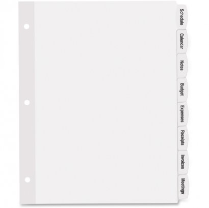 Avery Big Tab Printable White Label Tab Dividers 14433
