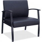 Lorell Big & Tall Black Leather Guest Chair 68557