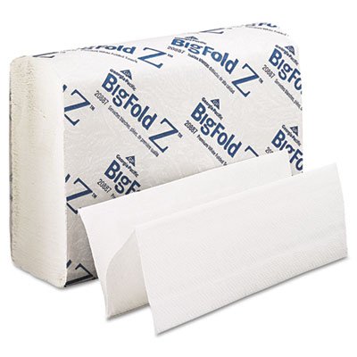 Georgia Pacific BigFold Paper Towels, 10 1/5 x 10 4/5, White, 220/Pack, 10 Packs/Carton GPC20887