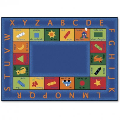 Bilingual Colorful Rectangle Rug 9500