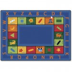 Bilingual Colorful Rectangle Rug 9512