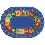Bilingual Early Learning Oval Rug 9506