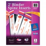 Avery Binder Spine Inserts, 2" Spine Width, 4 Inserts/Sheet, 5 Sheets/Pack AVE89107
